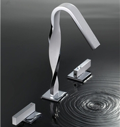 Deck Mount Dual Handle Bathroom Faucet